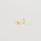 Diamond Huggies Silver 18K Gold Plated