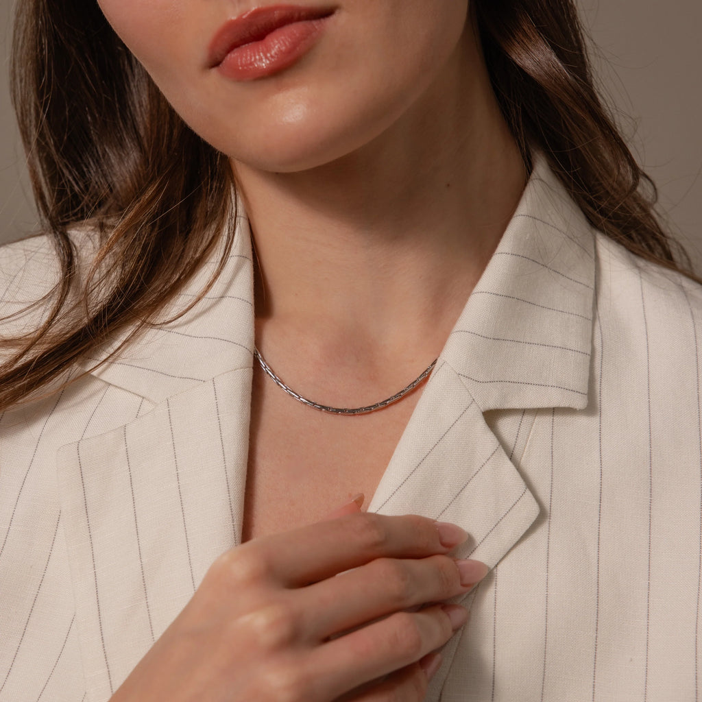 Bold Link Chain Necklace Silver 18K Gold Plated