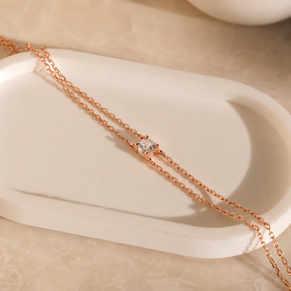 Double Chain Diamond Bracelet