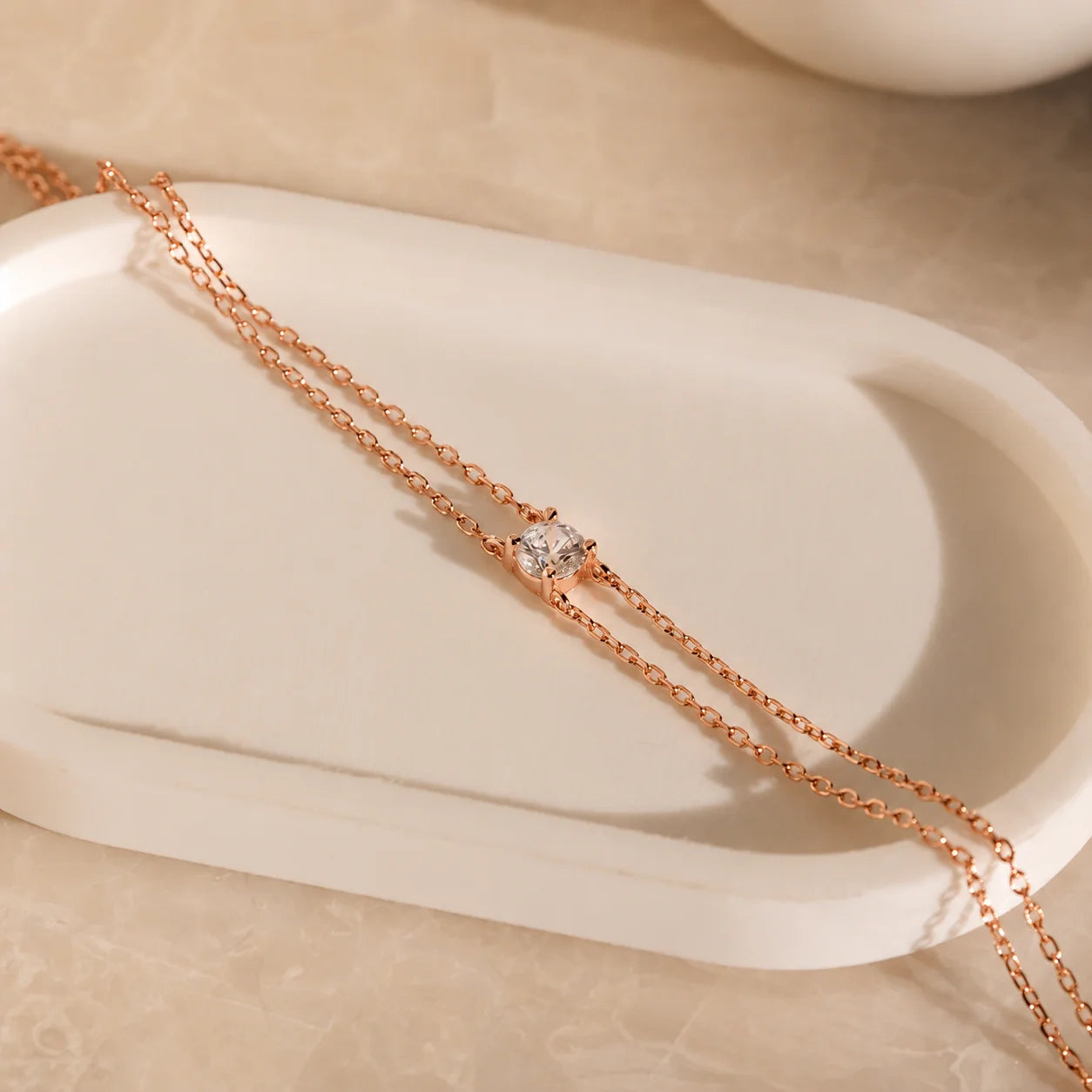 Double Chain Diamond Bracelet