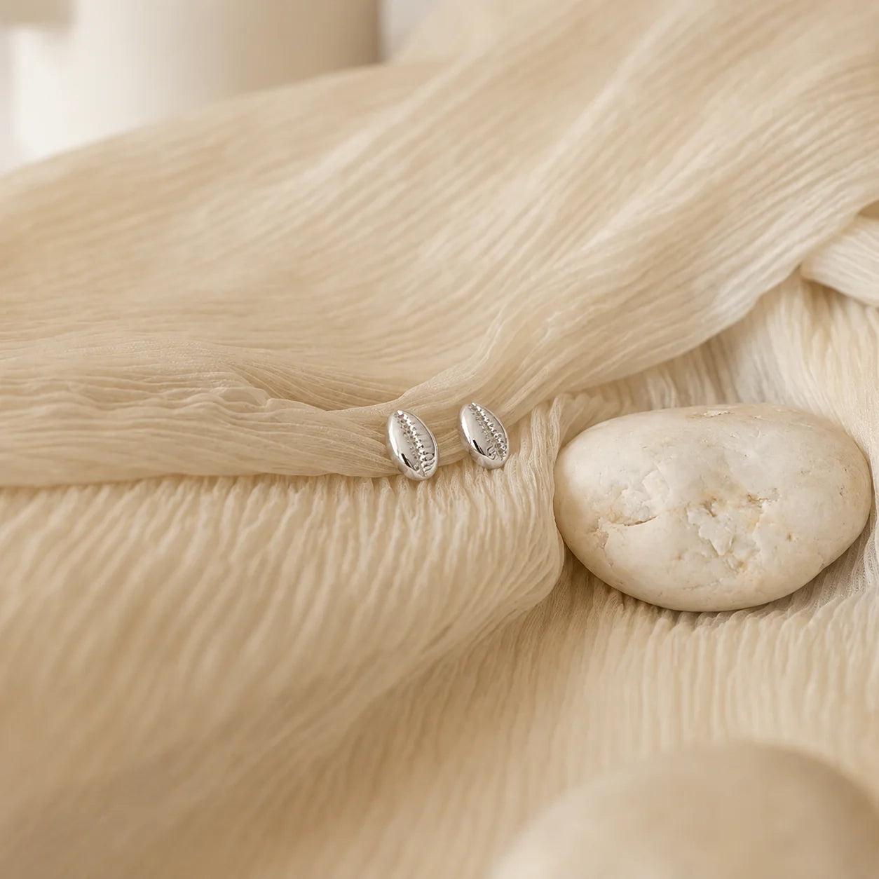 Cowry Shell Stud Earrings