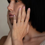 White Opal Ring Silver 18K Gold Plated