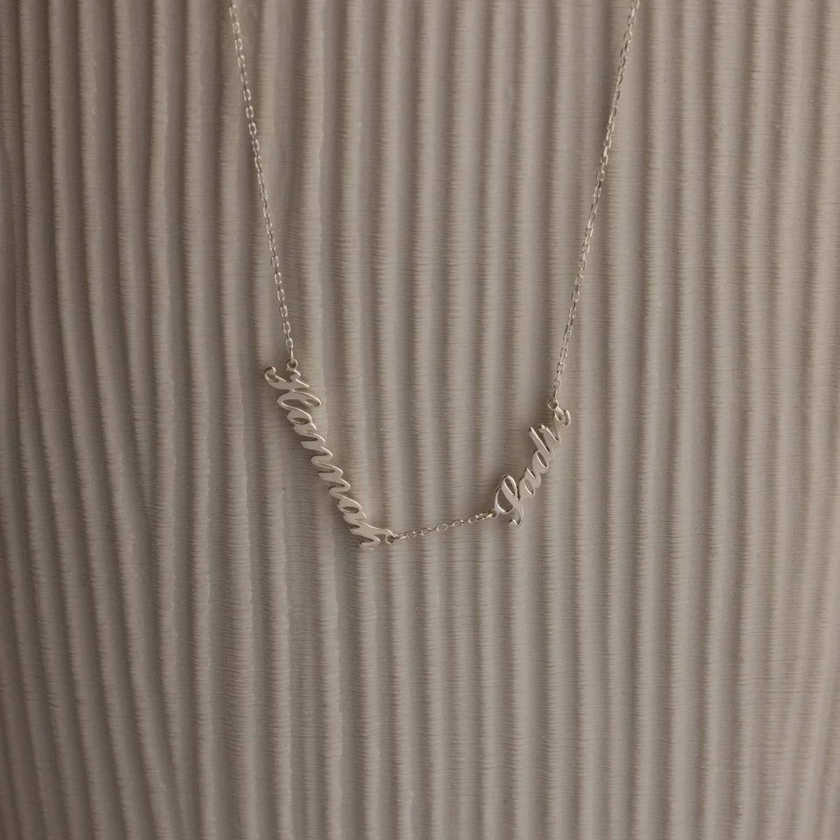 Carrie Multiple Name Necklace Silver 18K Gold Plated