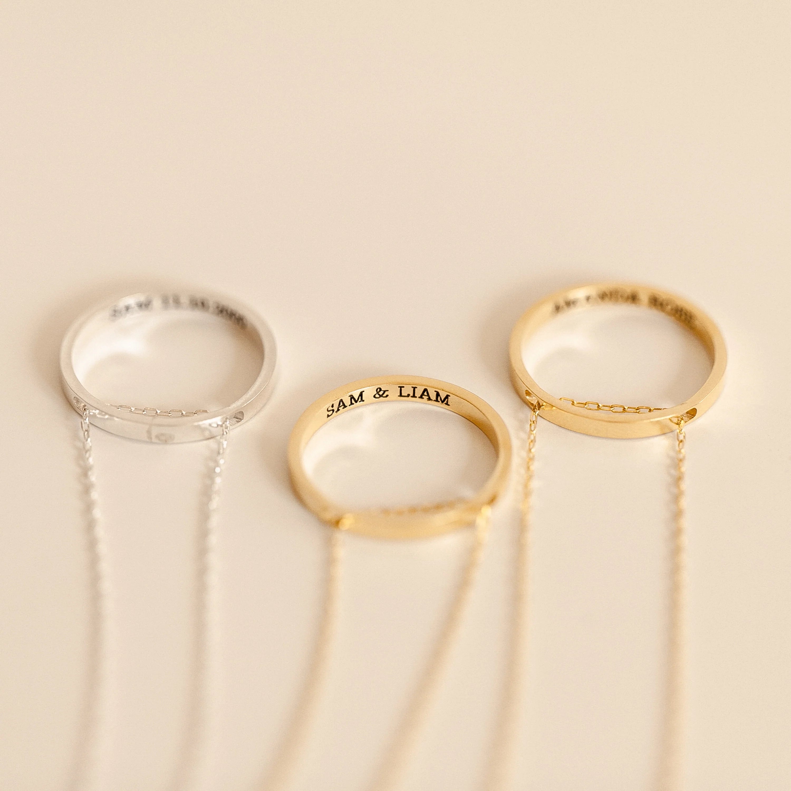 Inner Circle Necklace Silver 18K Gold Plated