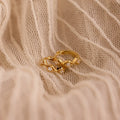 Ericka Diamond Tennis Huggies Silver 18K Gold Plated
