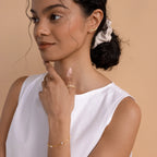 Grace Name Earrings Silver 18K Gold Plated
