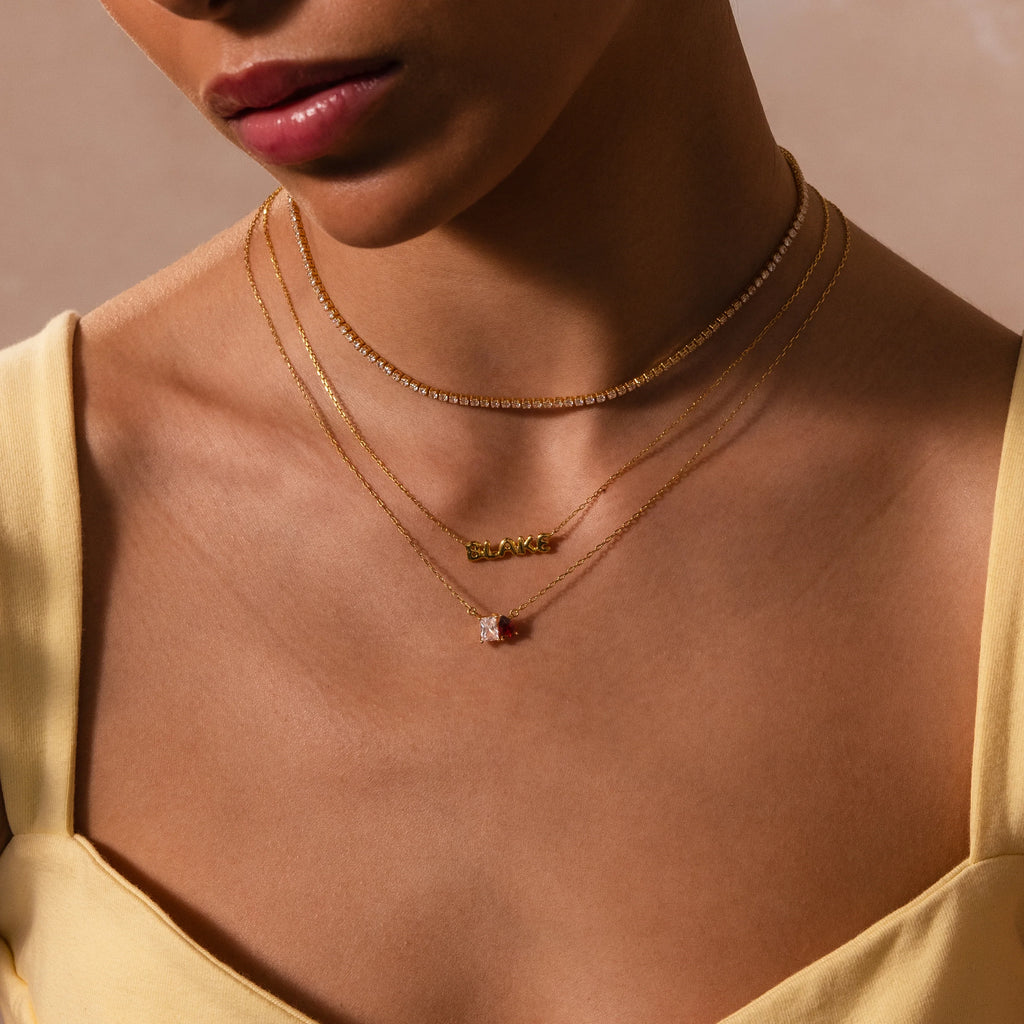 Triple Layering Clasp Silver 18K Gold Plated