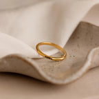 Engraved Tiny Name Ring Silver 18K Gold Plated
