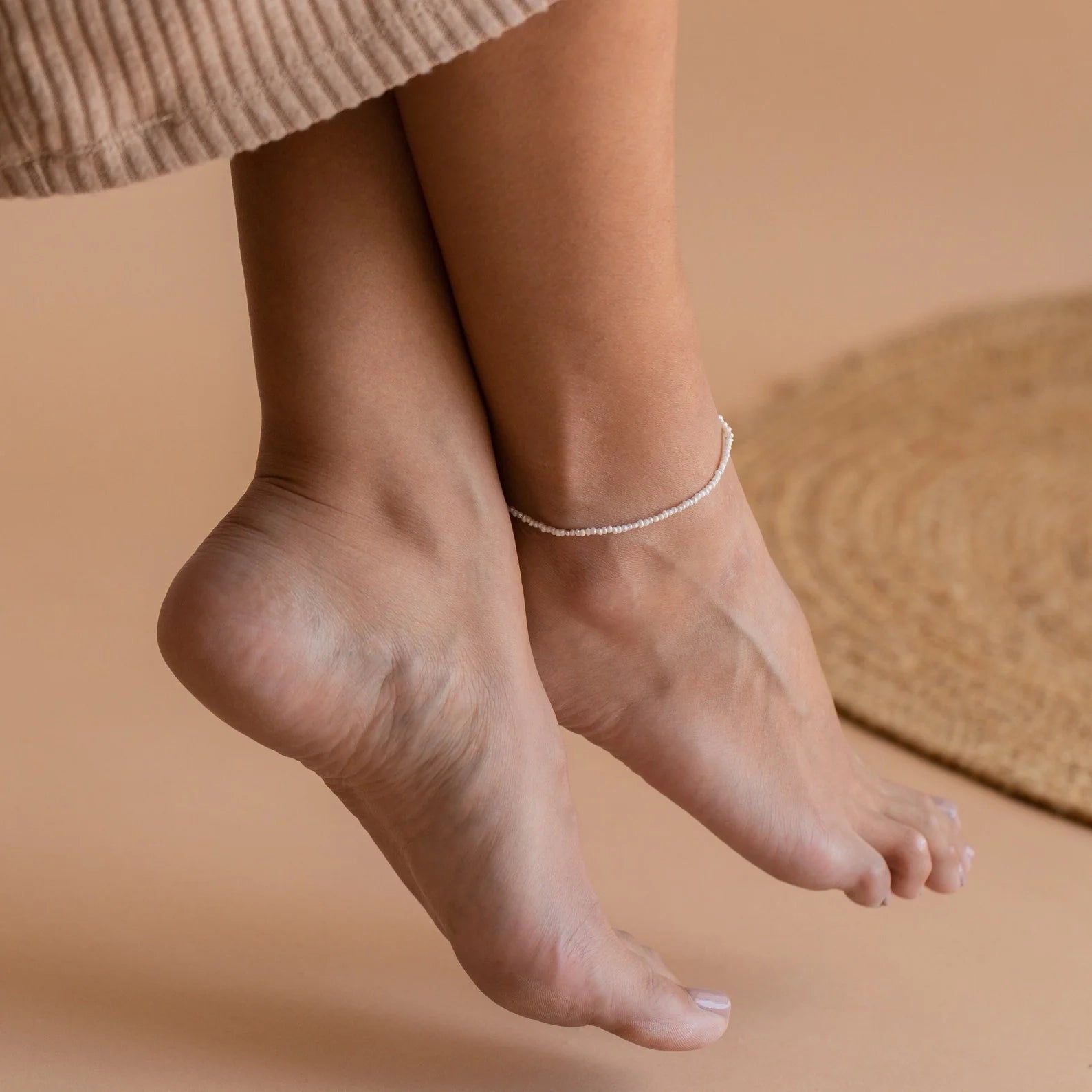 Freshwater Pearls Anklet Silver 18K Gold Plated