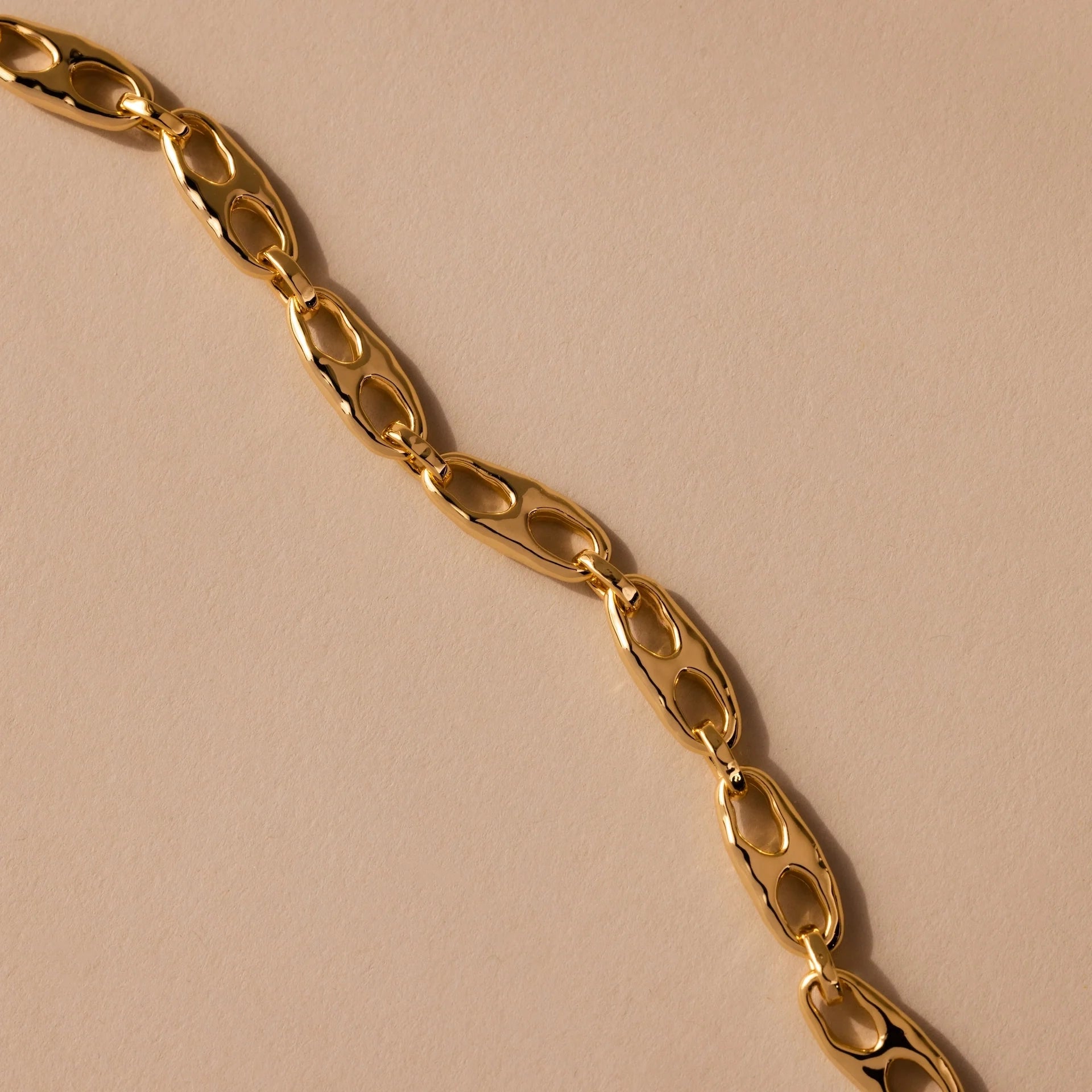 Organic Mariner Chain Bracelet Silver 18K Gold Plated