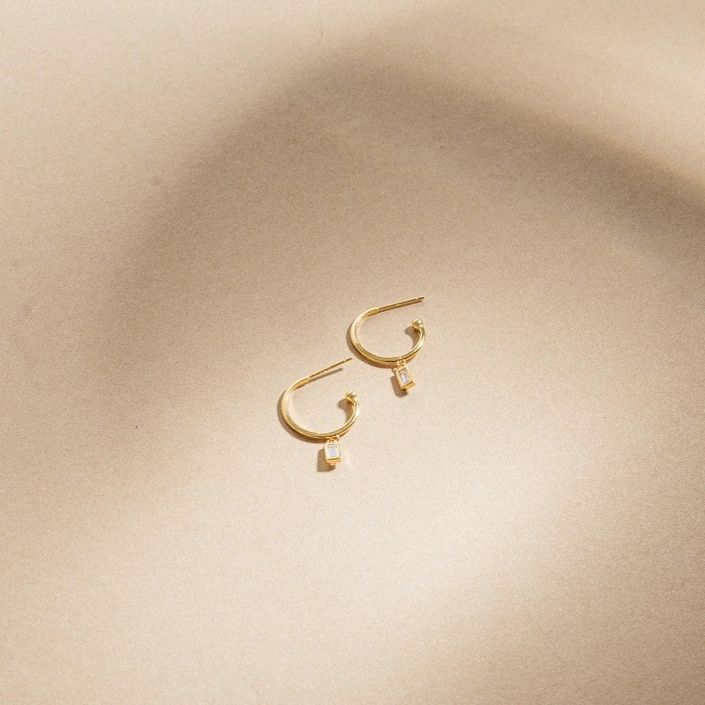 Elevate Your Look with Elegance: Elle Baguette Hoops