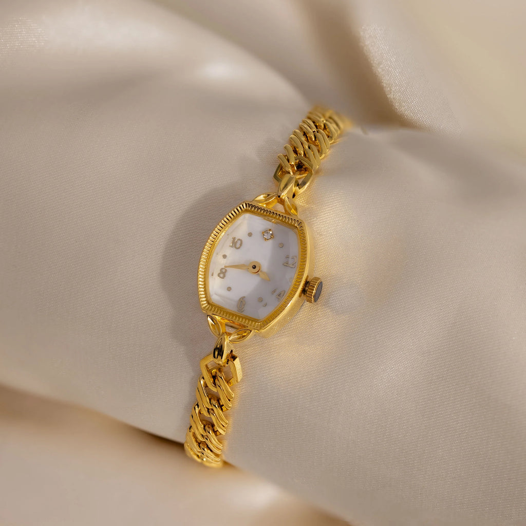 Heirloom Chain Link Timepiece Silver 18K Gold Plated