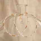 Dainty Pearl Beaded Anklet Silver 18K Gold Plated