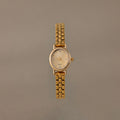 Oval  Face Timepiece Set Silver 18K Gold Plated