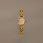 Oval  Face Timepiece Set Silver 18K Gold Plated