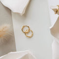 Kaia Diamond Huggies Silver 18K Gold Plated