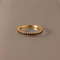 Endless Eternity Sapphire Ring Silver 18K Gold Plated