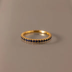 Endless Eternity Sapphire Ring Silver 18K Gold Plated