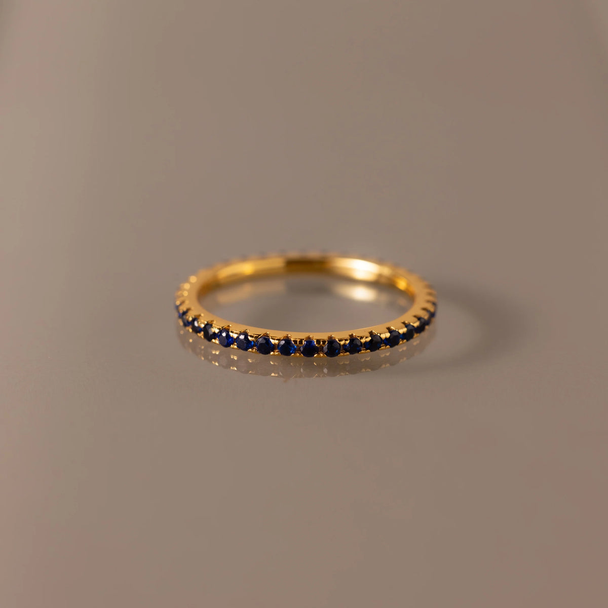 Endless Eternity Sapphire Ring Silver 18K Gold Plated