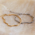 Triple Snake Chain Bracelet Silver 18K Gold Plated