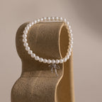 Bow Pearl Bracelet Silver 18K Gold Plated