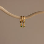 Ericka Birthstone Huggies Silver 18K Gold Plated