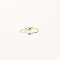 Zodiac Birthstone Ring Silver 18K Gold Plated
