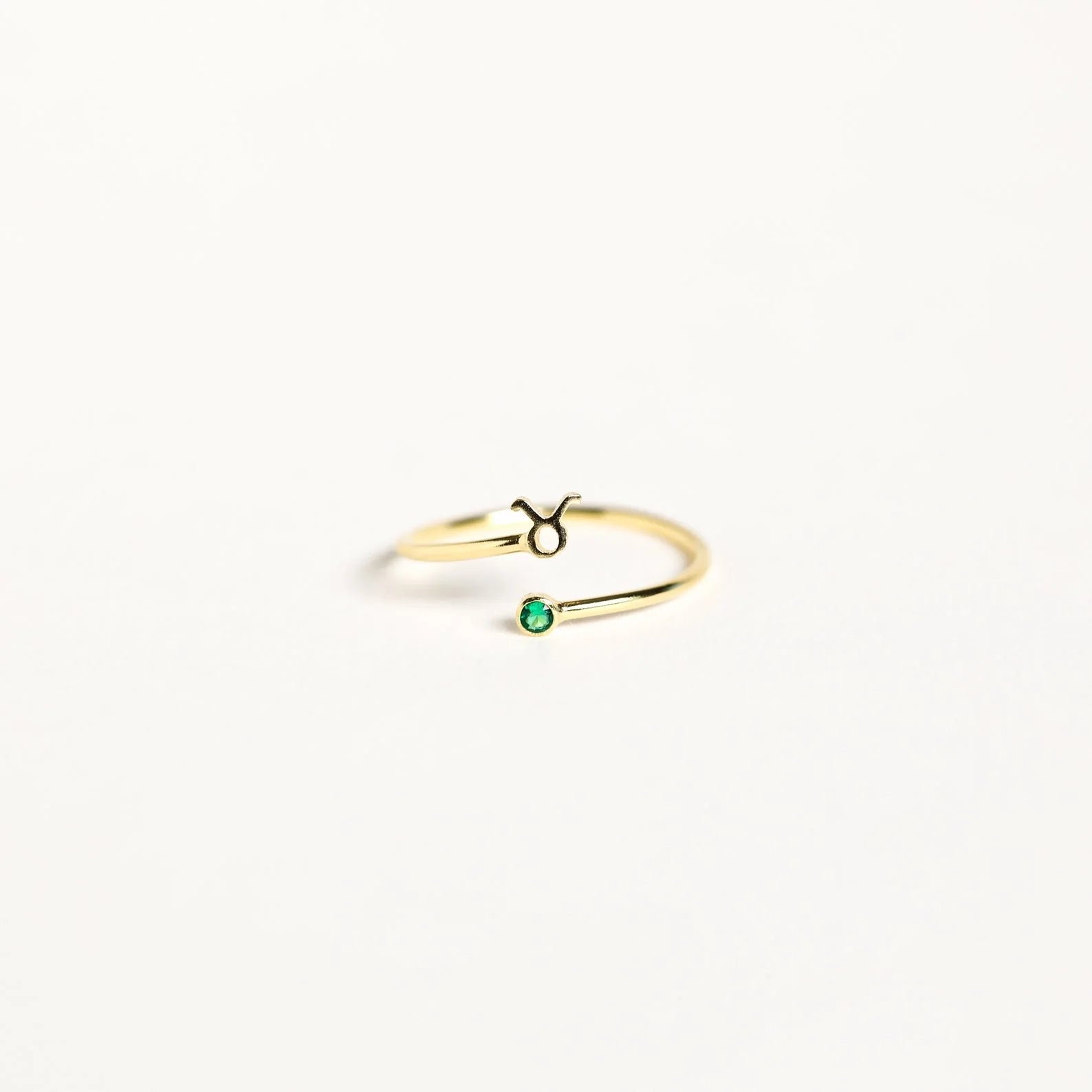 Zodiac Birthstone Ring Silver 18K Gold Plated