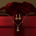 Diamond Christmas Tree Necklace Silver 18K Gold Plated