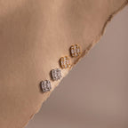 Diamond Studs Silver 18K Gold Plated