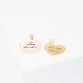 Handwriting Bouquet Charm Silver 18K Gold Plated