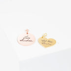 Handwriting Bouquet Charm Silver 18K Gold Plated