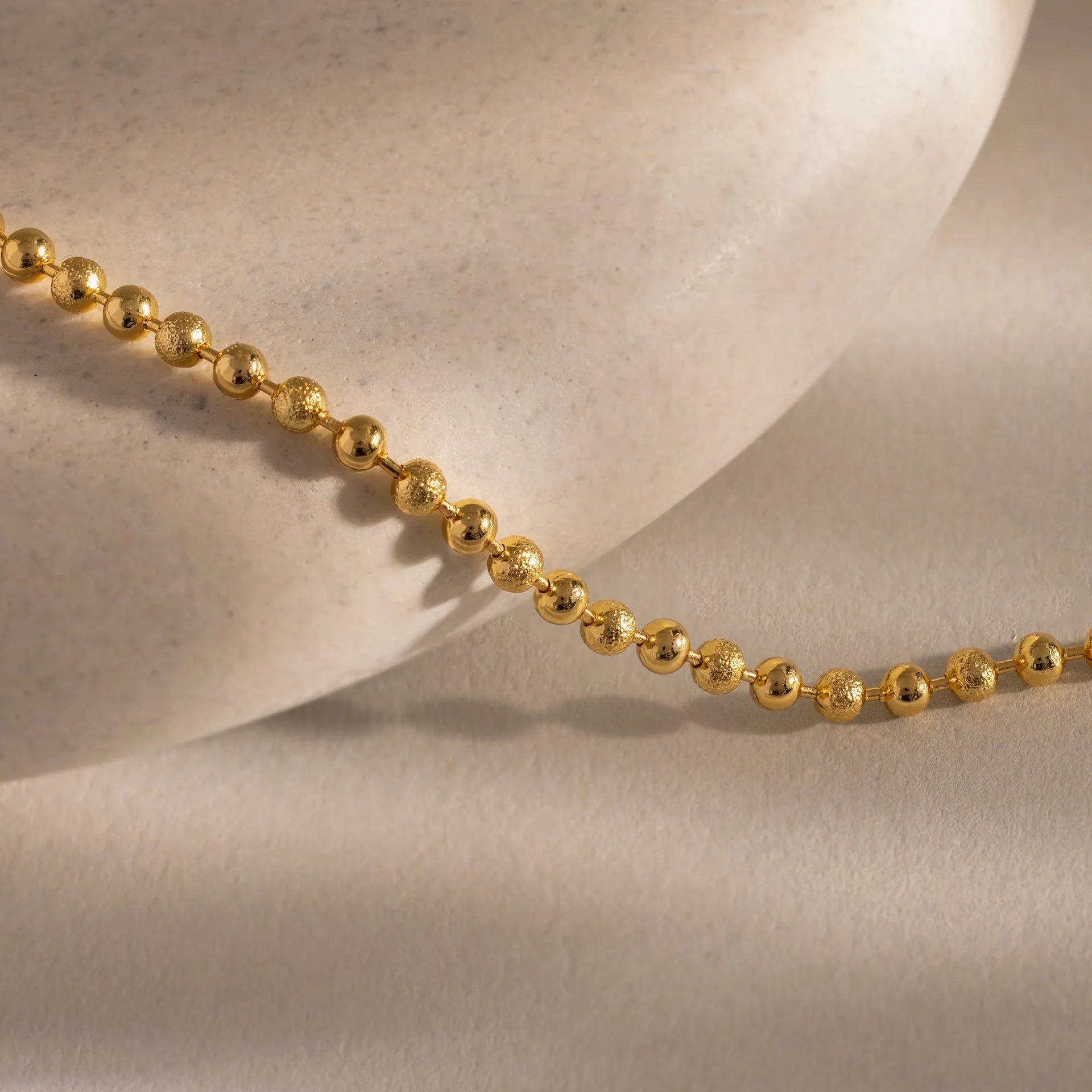 Beaded Bracelet Silver 18K Gold Plated
