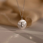 Bee Coin Necklace Silver 18K Gold Plated