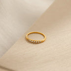 Lace Pave Diamond Ring Silver 18K Gold Plated