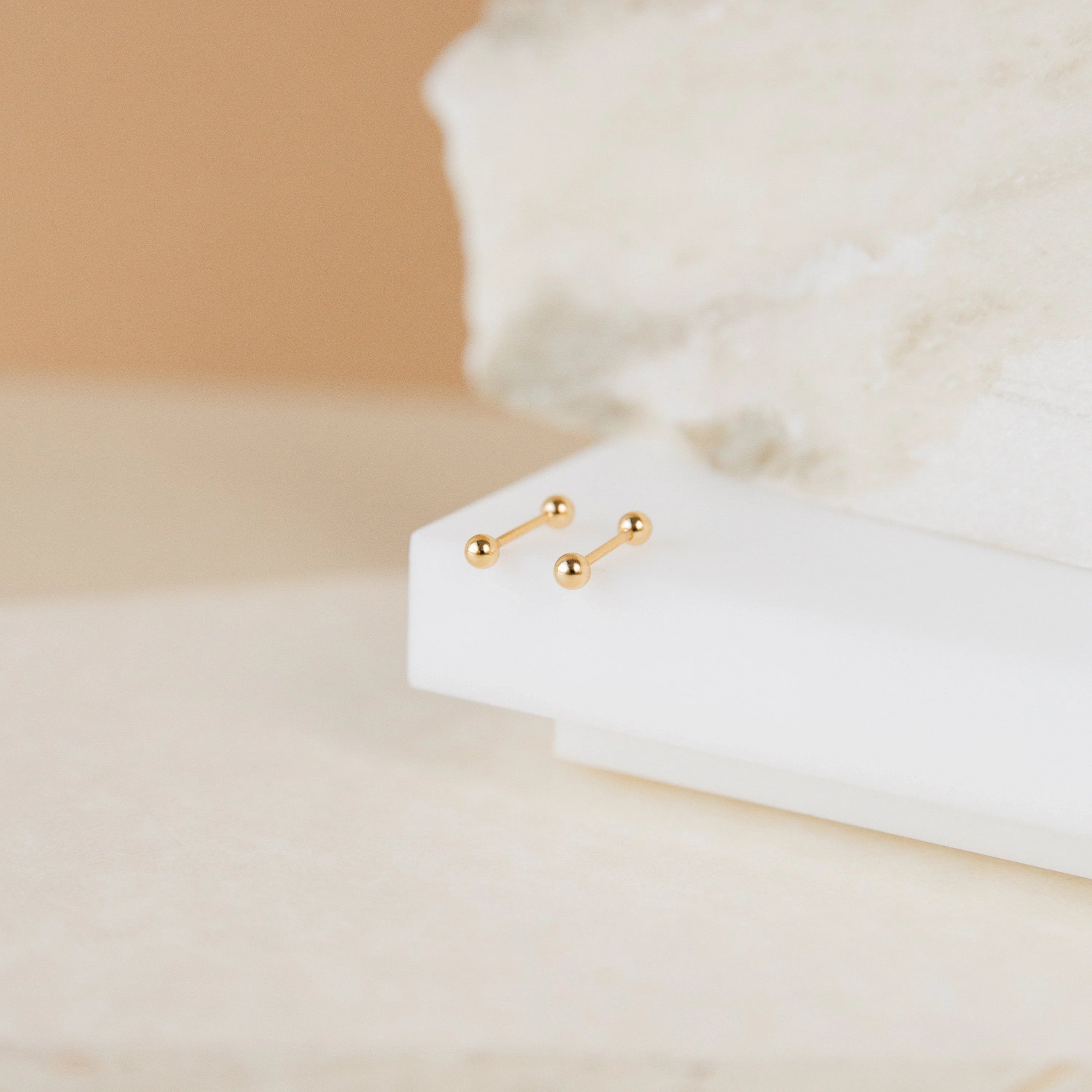 Nora Duo Studs Silver 18K Gold Plated