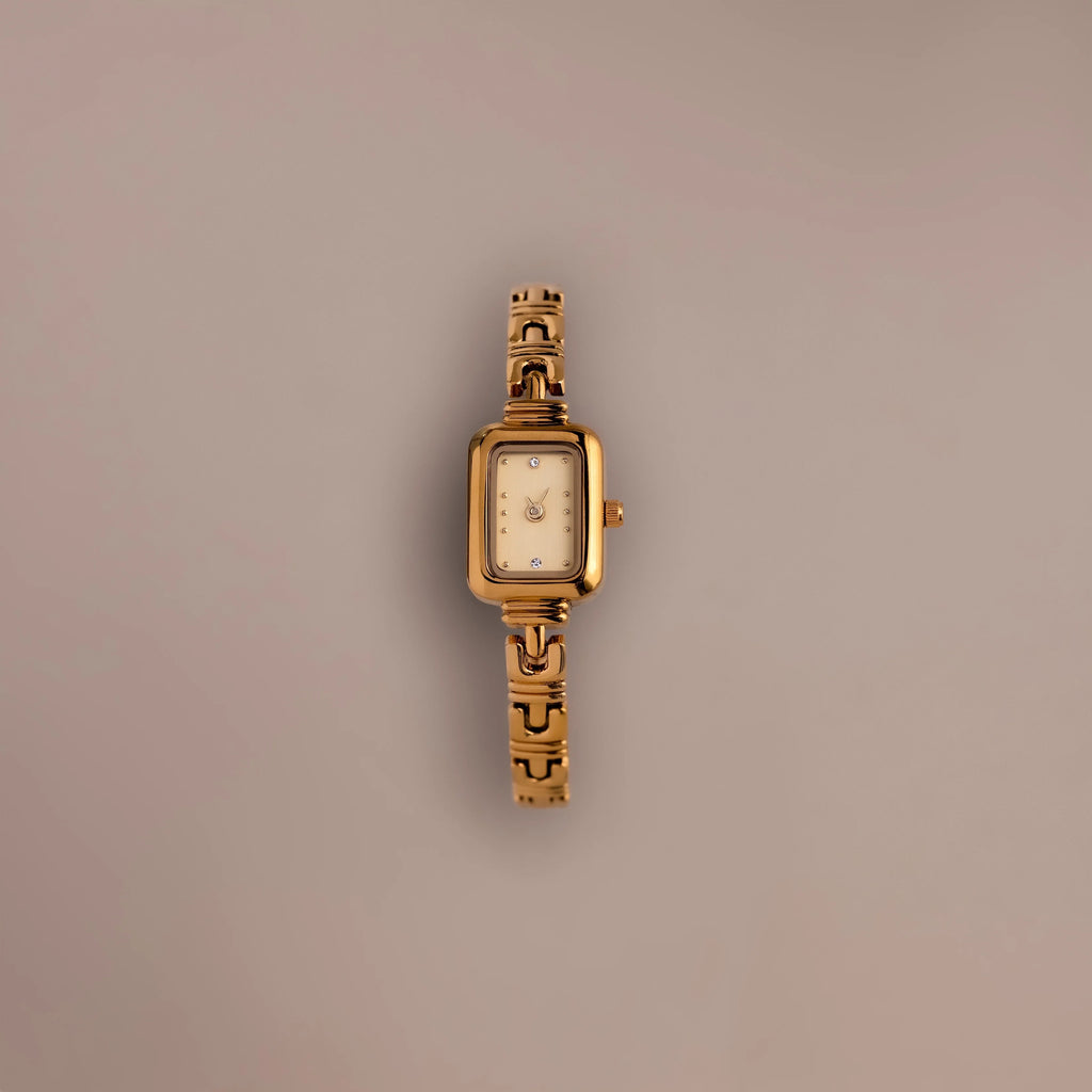Azteca Link Timepiece Silver 18K Gold Plated