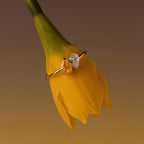 Duo Pear Toi Et Moi Ring Silver 18K Gold Plated