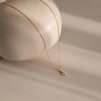Diamond Rounded Pearl Flower Necklace Silver 18K Gold Plated