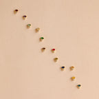 Diamond Marquise Birthstone Studs Silver 18K Gold Plated