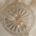 Baroque Pearl Earrings Silver 18K Gold Plated