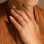 Dainty Mama Ring Silver 18K Gold Plated
