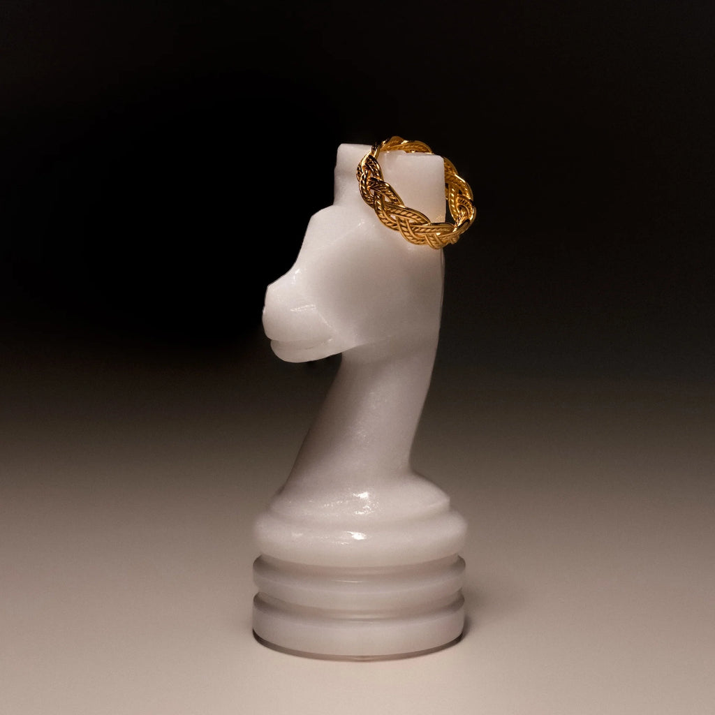Woven Ring Silver 18K Gold Plated
