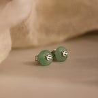 Jade Bird Studs Silver 18K Gold Plated