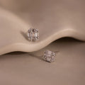 Diamond Studs Silver 18K Gold Plated