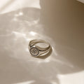 Wanderlust Signet Ring Silver 18K Gold Plated