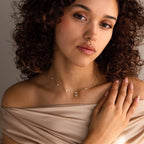 Ivy Diamond Station Necklace Silver 18K Gold Plated