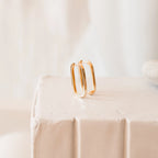 Nina Link Earrings in Rose Gold Silver 18K Gold Plated