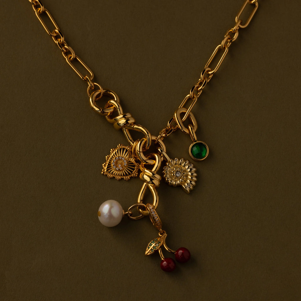 Knot Charm Clasp Silver 18K Gold Plated