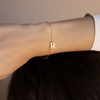 Newsletter Initial Bracelet Silver 18K Gold Plated